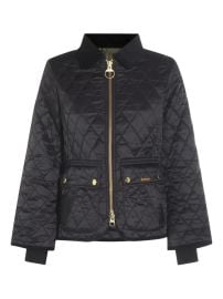 Barbour diamond-quilted zip-front Coat Black at Farfetch